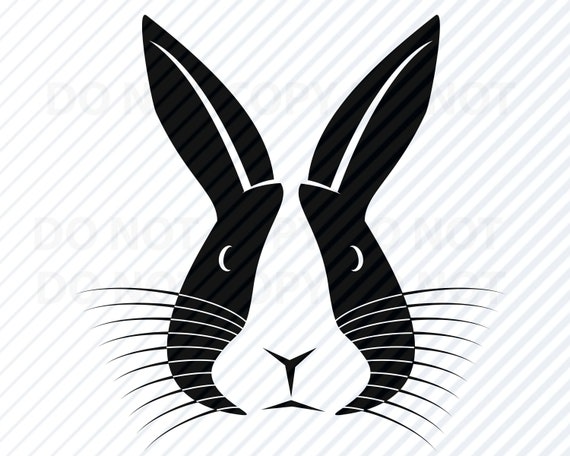 Download Bunny Rabbit Head Svg File Rabbit Face Clip Art Vector Image Etsy