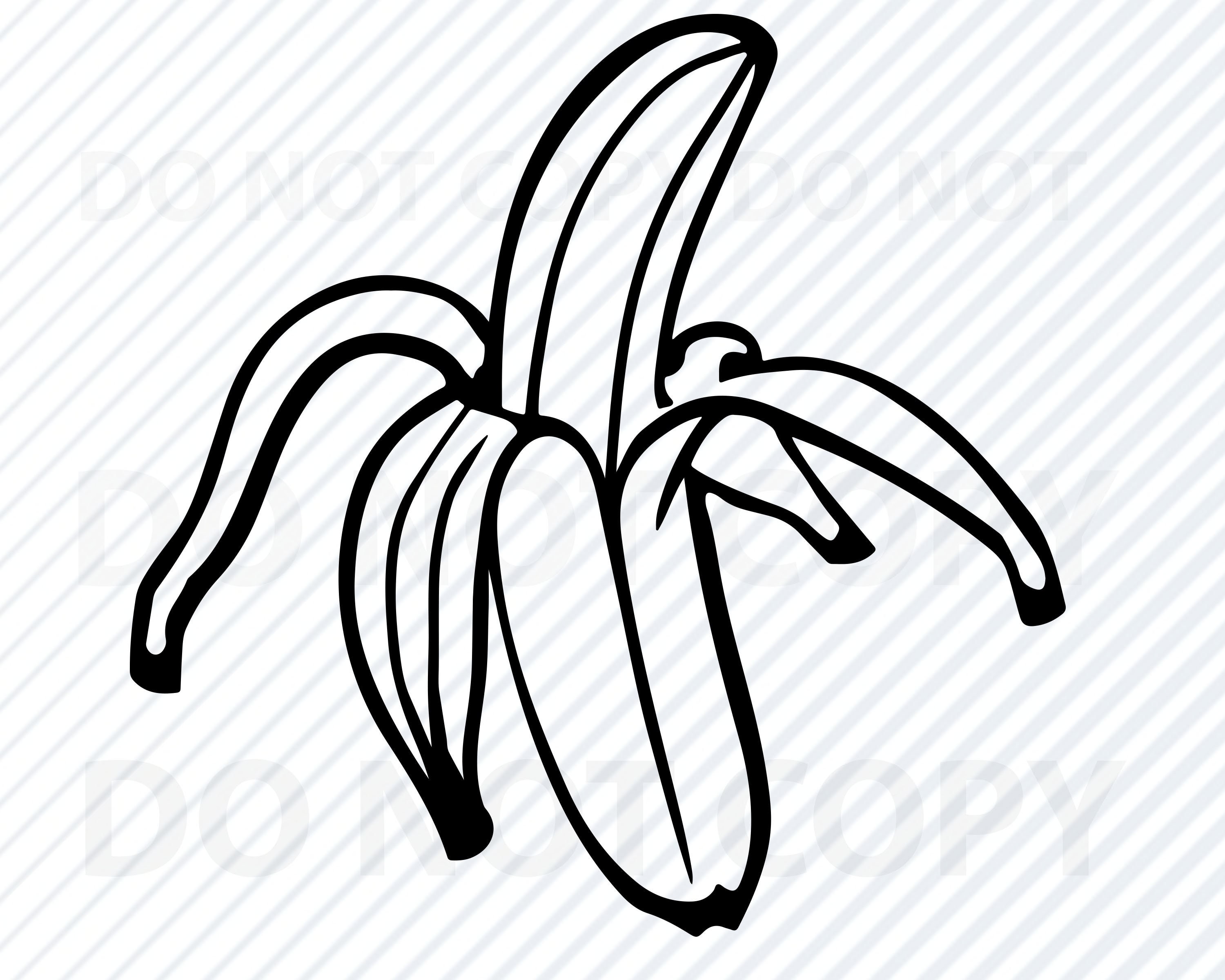 Banana SVG Archivo Fruit Vector Images for Silhouette Clip Etsy Espa??a
