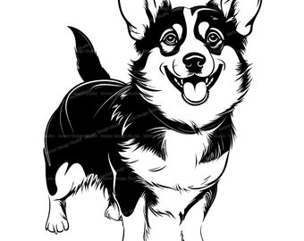 Corgi SVG & Png File, Dog Clipart Silhouette, Dog Breed Vector Images, Dog Clip art, SVG for Shirts, Digital Print file