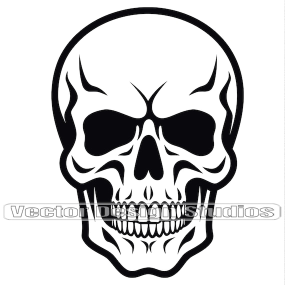 Skull SVG Human Skull Vector Images Silhouette Clip Art for Vinyl Cutting  SVG Files eps, Png Stencil Clipart Halloween Skull - Etsy Sweden