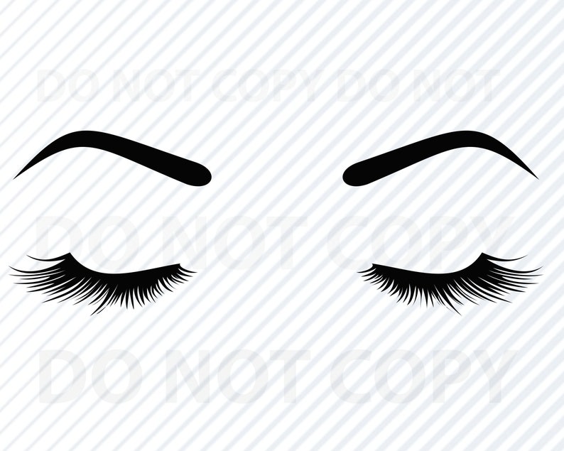 Download Womans Eyelashes with Eyebrow SVG File for cricut Eyelash ...