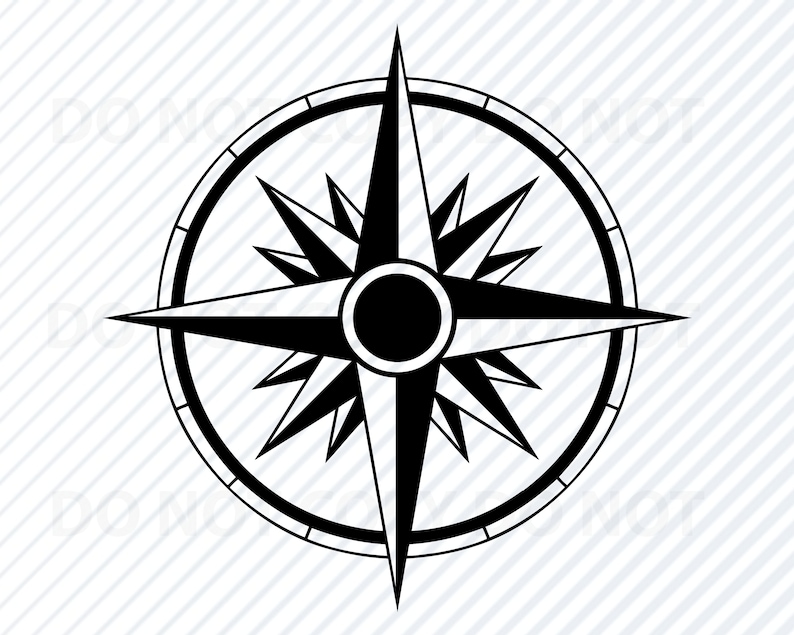 Download Compass SVG Files for cricut Vector Images Silhouette Ship | Etsy