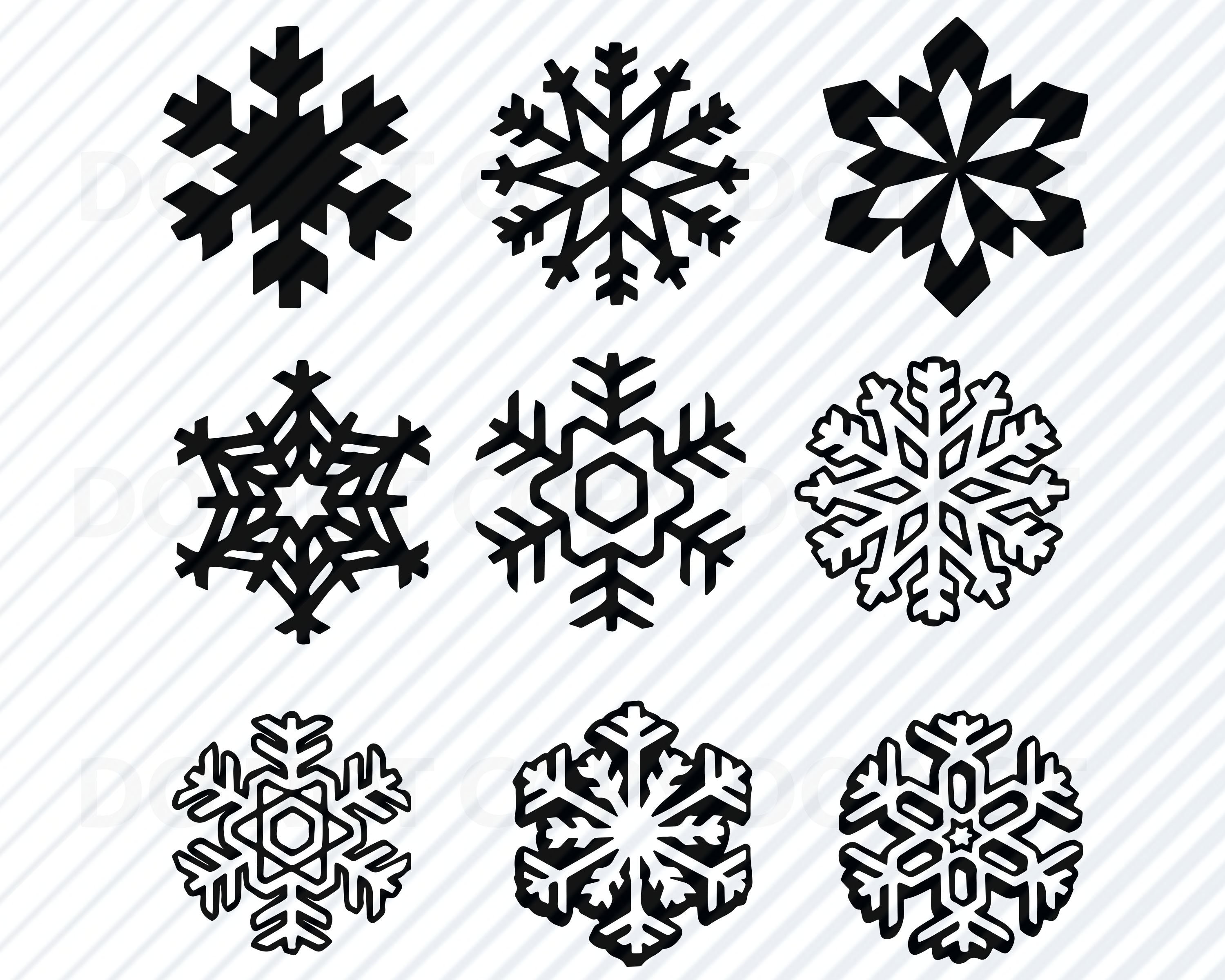 Flocon De Neige Dessin Noir Et Blanc Flocons de neige SVG fichiers Noël flocon de neige Bundle - Etsy Canada