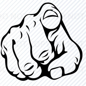 Pointing Finger SVG Files  - Vector Images Clipart Hand Dxf -Cutting Files SVG Image Eps, Png  Stencil Clip Art you svg
