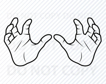 Hands SVG Files - Gripping Hands Vector Images Clipart Hand Dxf -Cut Files Image  Eps, Png  Stencil Clip Art svg