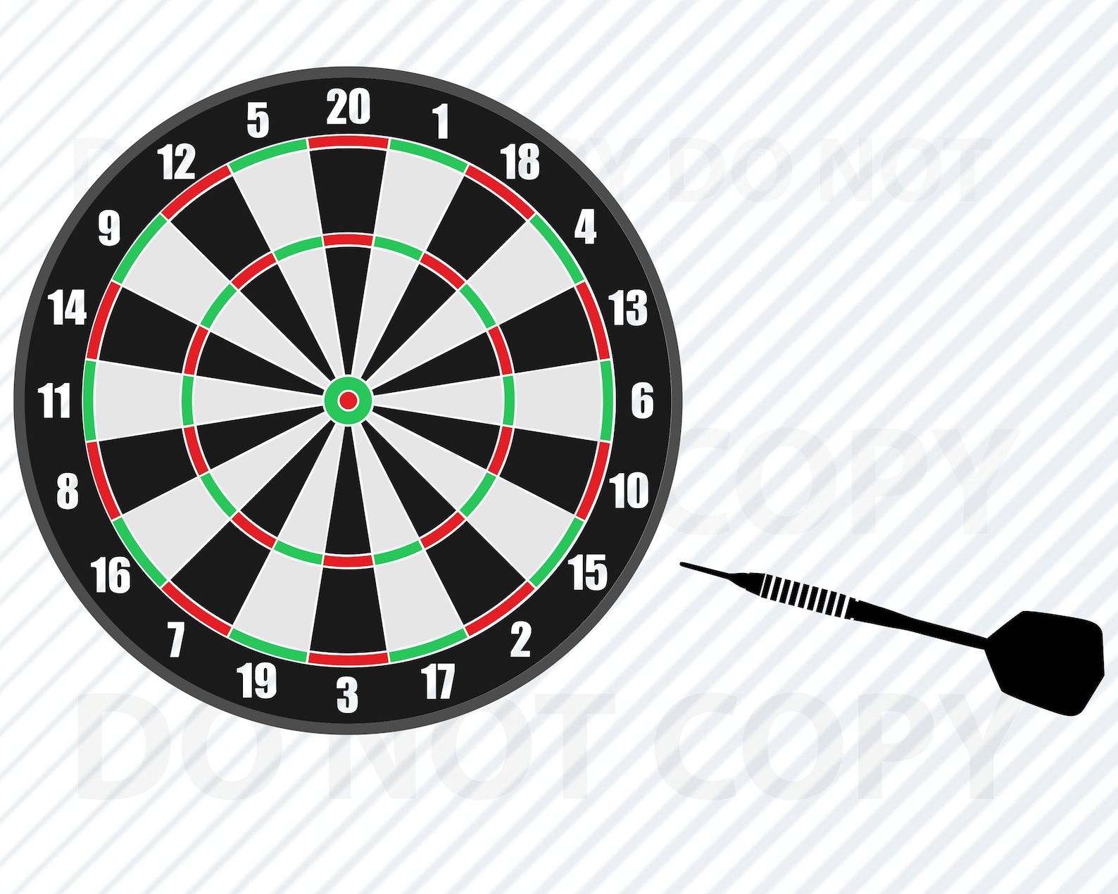 Dartscheibe mit Dart SVG-Datei Darts Vektor Bilder Silhouette Clip Art