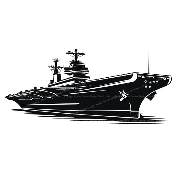 Aircraft Carrier Silhouette Clip Art