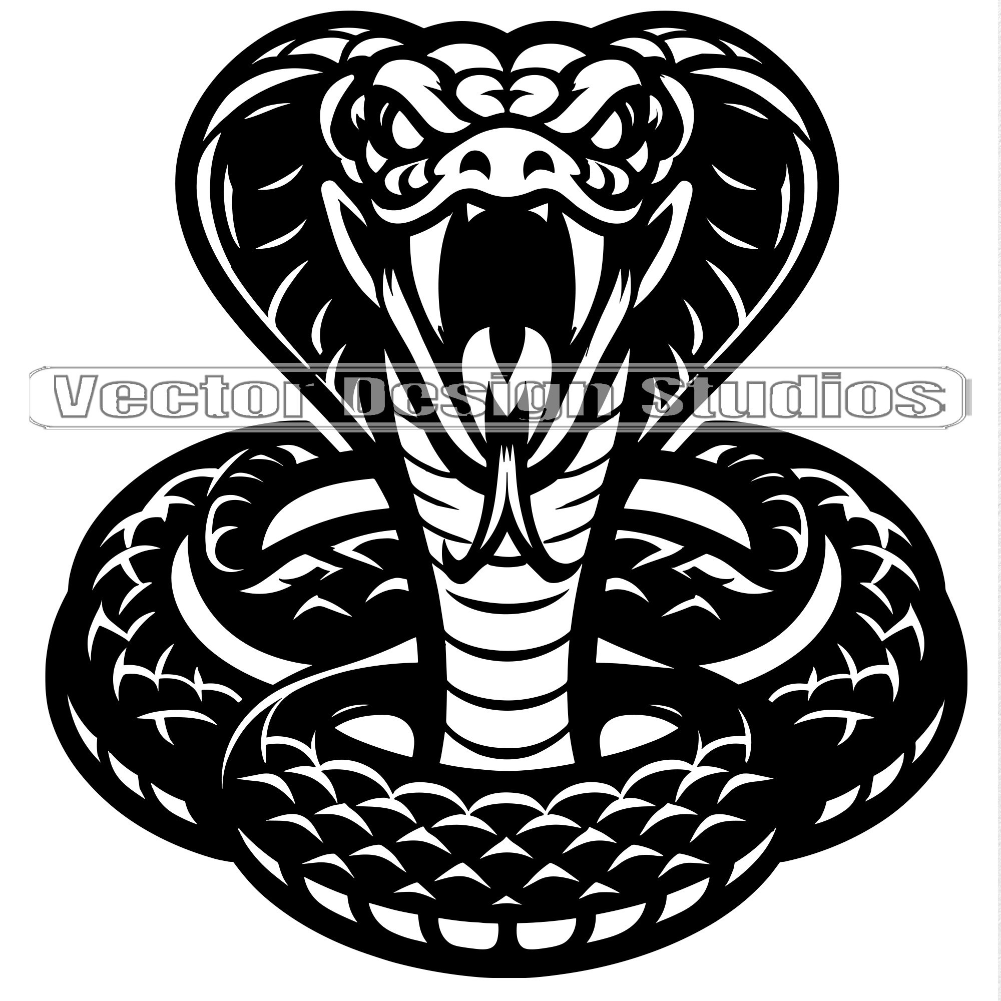 Snake Svg & PNG Files, Hissing snake Logo Design Clipart, Dont tread on me Silhouette Vector Image Clip art, Cobra Mascot Digital Download