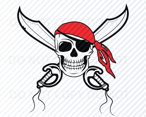 Pirate Skull Logo Svg Sword Skull Vector Images Silhouette Etsy