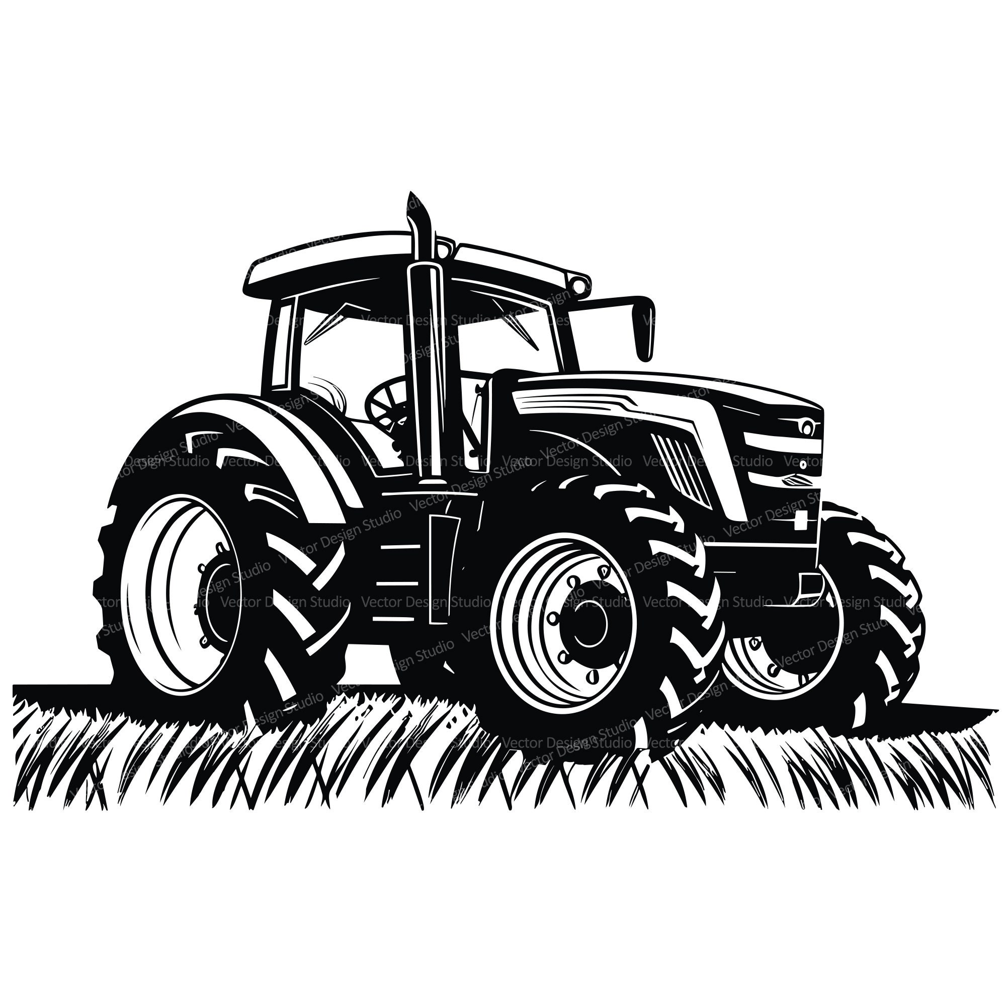 Traktor SVG & PNG Dateien, Bauern Clipart Silhouette, Landwirtschaft Vektor  Bilder, SVG für T-Shirt Design, transparenter Hintergrund drucken