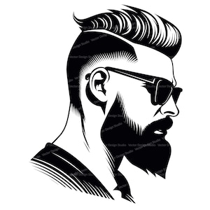 Capa corte diseño barbero (lineas negras y blancas)