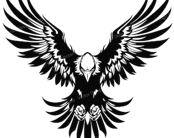 Weißkopfseeadler SVG - American Eagle Vektor Clipart (digitaler Download)