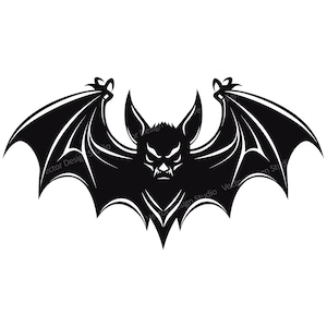 Vampire Bat Svg, Halloween Svg File Graphic, Silhouette Vector Image clip art, Bat Cut file, Cnc File Digital Download, Spooky bats clipart