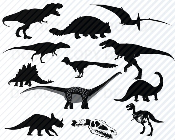 Download Dinosaur Svg Bundle T Rex Vector Images Silhouette Clip Art Etsy