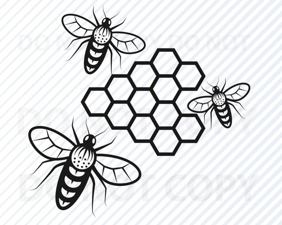 Download Honey Bee Svg Files Bee Vector Image Silhouette Clip Art Etsy
