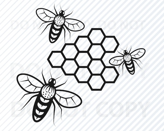 Download Honey Bee Svg Files Bee Vector Image Silhouette Clip Art Etsy