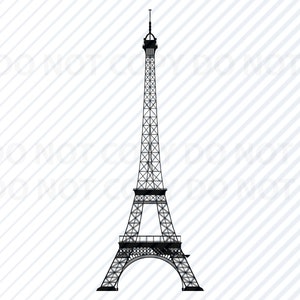 Tour Eiffel svg - Paris Clip Art Silhouette Vector Images - tour SVG Image voyage Eps, Png, Dxf france