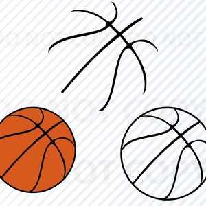 Pliki SVG koszykówki Obrazy wektorowe koszykówki Sport Clip Art sylwetka SVG Pakiet Eps, dxf ClipArt Kontur koszykówki png