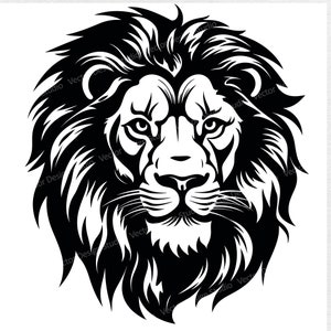 Lion Head SVG File, Images vectorielles de Lion, Silhouette, Roaring Lion Face SVG Logo design, Leo svg ClipArt, Cut File, CNC file, Digital download