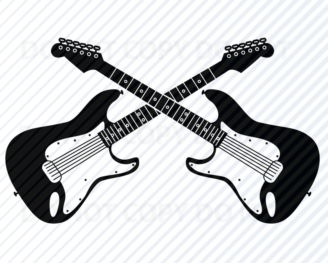 Electric Guitar Logo Guitar Logo Vector Images Silhouette Clip Art