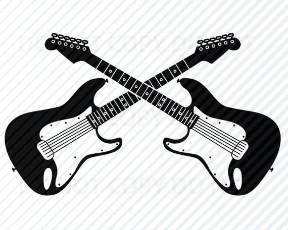 E Gitarre Logo Gitarre Logo Vektor Bilder Silhouette Clip Etsy