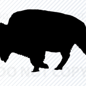 Bison SVG-Dateien - Bison Silhouette Clip Art - Eps, Buffalo Bison Png, dxf ClipArt Wild Buffalo cnc Datei Buffalo Vektor Bild