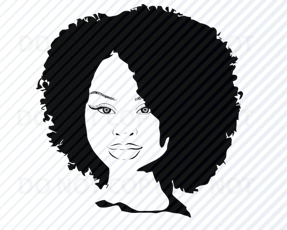 Download Black Woman Svg 2 African American Afro Silhouette Clip Etsy