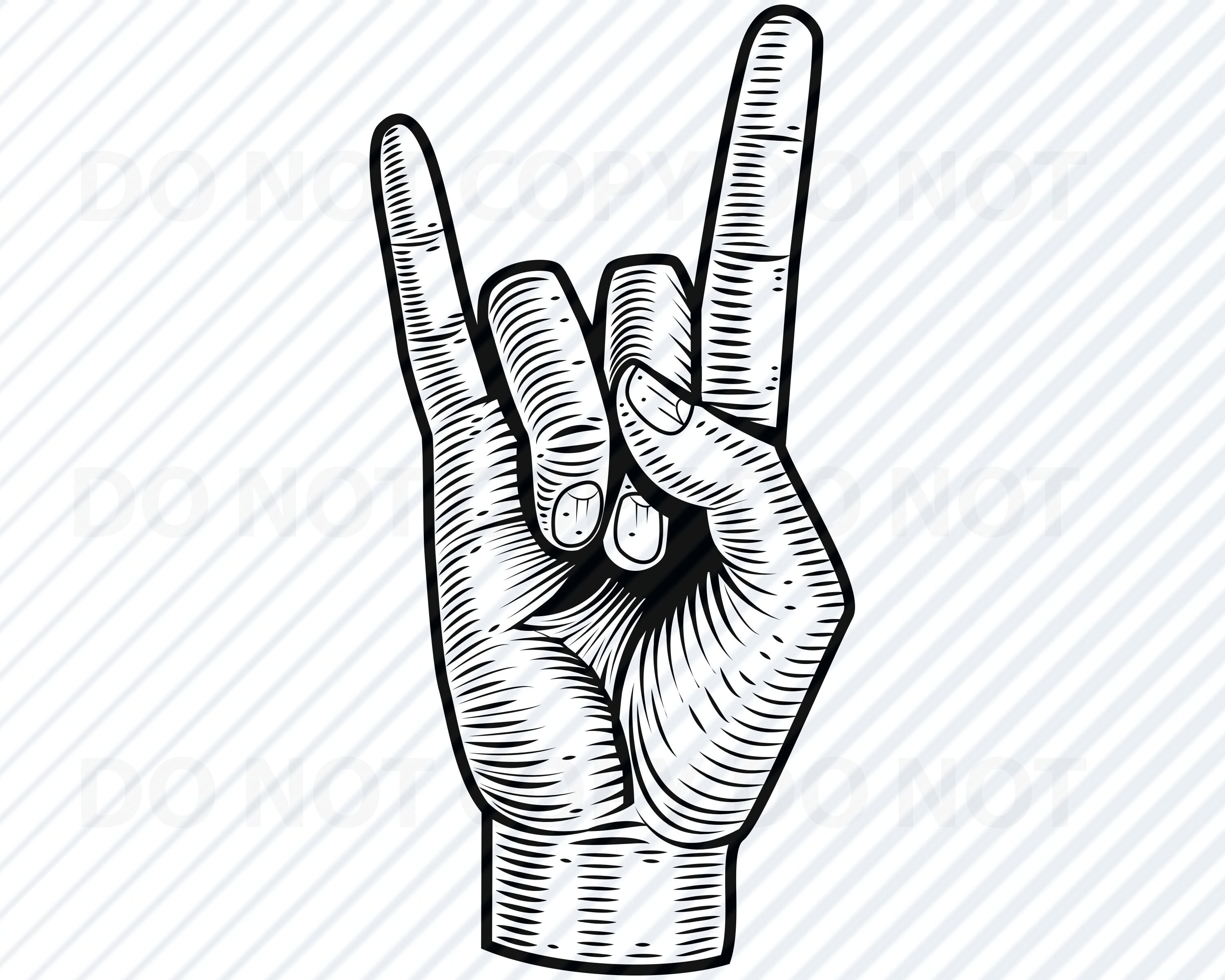 Heavy Metal Sign SVG Files for Cricut Black & White Vector Etsy
