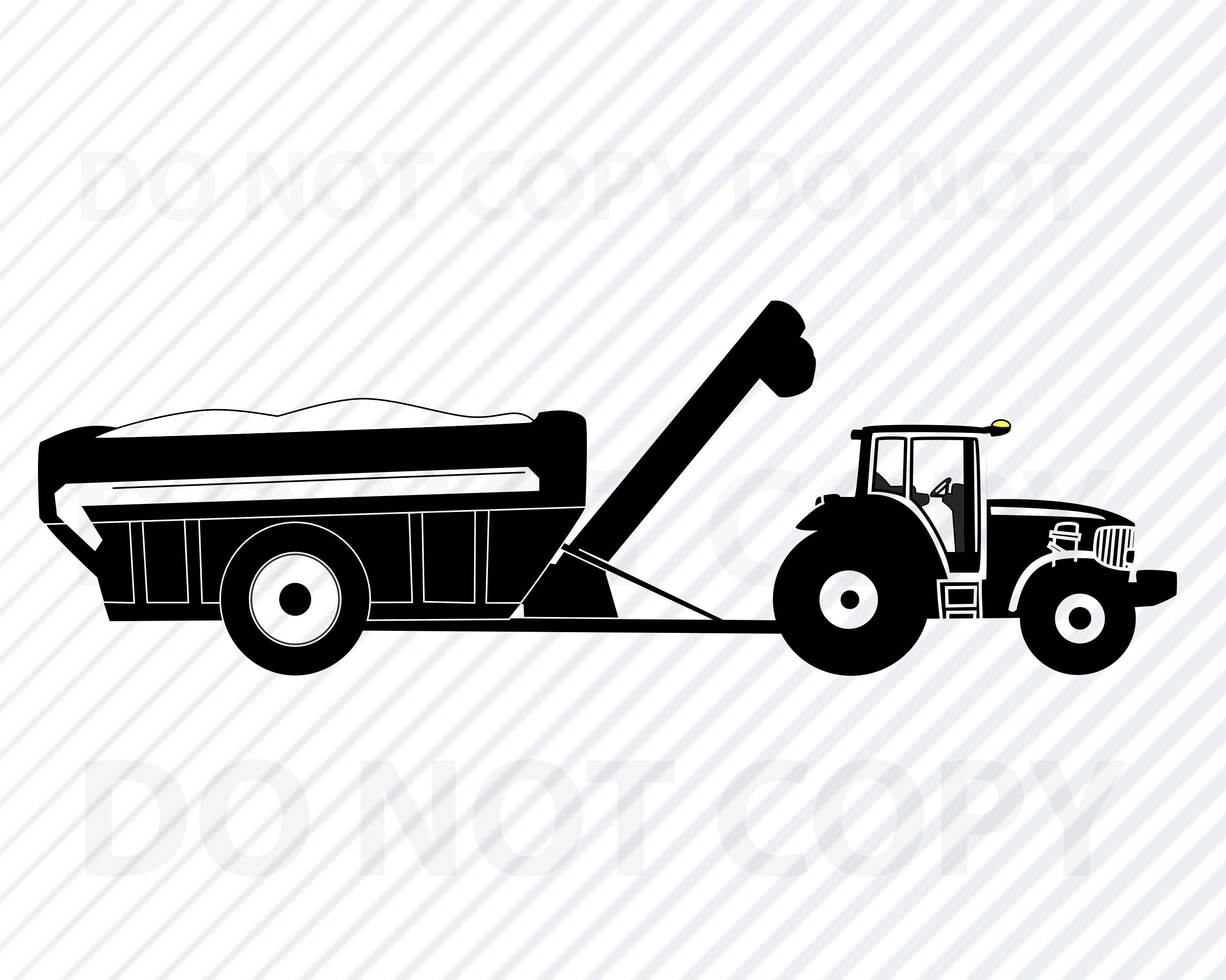 Tractor With Grain Cart SVG Files for Cricut Tractor Vector - Etsy Canada