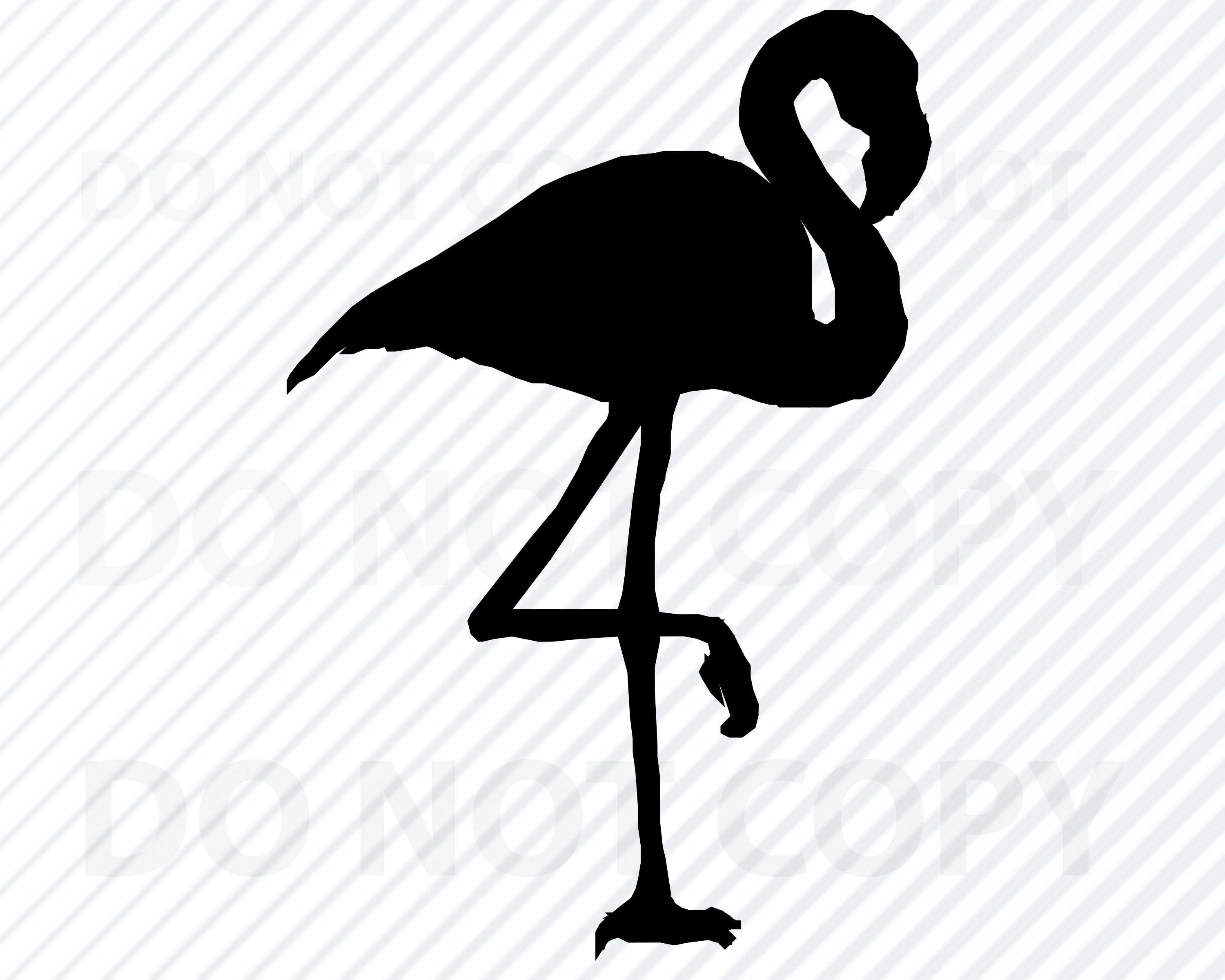 Flamingo Clip Art Black And White