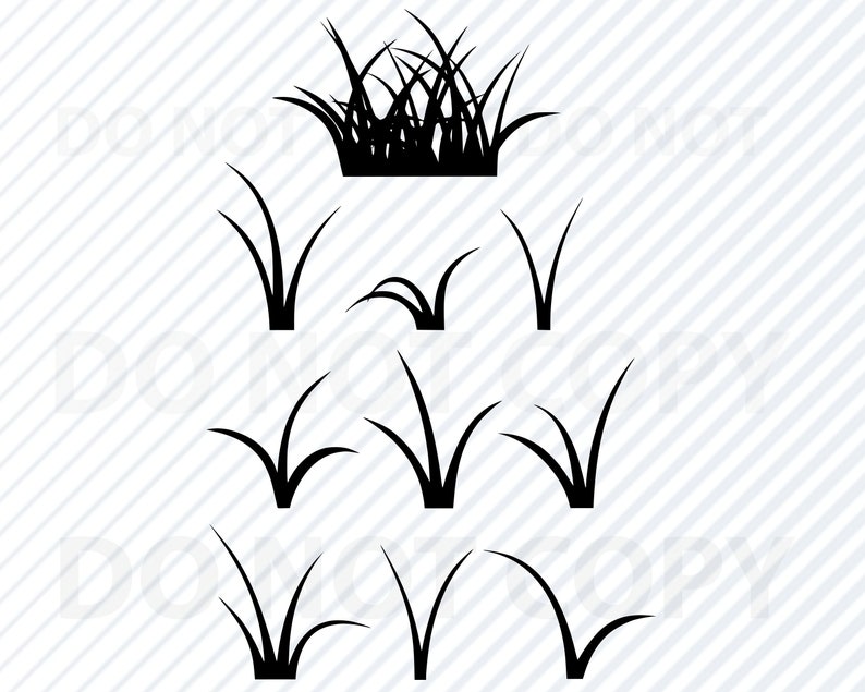 Fichier SVG détaillée herbe 2 herbe Vector Images Clipart - Etsy France