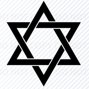 Star of David SVG File Vector Images Silhouette - North Star  svg Clipart - SVG Files  SVG - Eps, Png ,Dxf Clip Art Jewish star