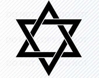 Star of David SVG File Vector Images Silhouette - North Star  svg Clipart - SVG Files  SVG - Eps, Png ,Dxf Clip Art Jewish star