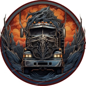 Semi camion Png pour sublimation, Semi Rig camion clip art, 18 roues T-shirt Design, Big Rig fret camion clipart