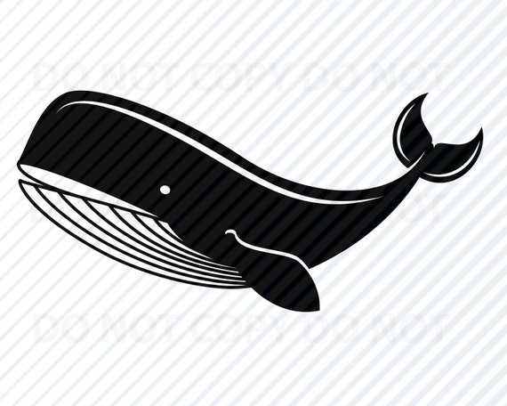 Whale Svg Files For Cricut Sperm Whale Silhouette Mammal Etsy