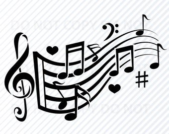 Treble Bass Clef Music Notes SVG – Vector Clipart (Digital Download)