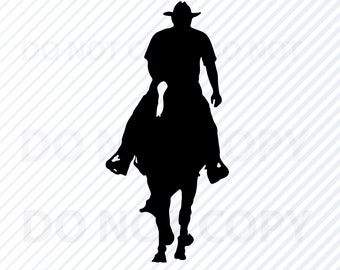 Cowboy Silhouette SVG -Cowboy Riding Horse Vector Images Clip Art SVG Files Eps, Png, dxf Stencil ClipArt Western svg landscape