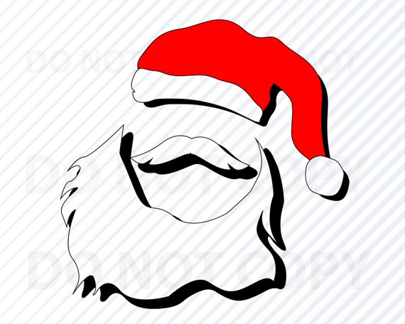 Santa Claus Hat Svg Files For Cricut Christmas Vector Images Etsy