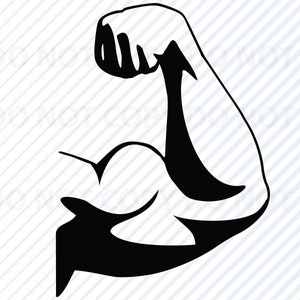 Muscle SVG File - Bicep Vector Images Silhouette Clip Art Body Building SVG Files Eps, Png, dxf ClipArt workout svg work out