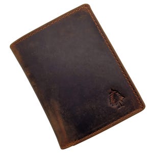 Cartera Enzo para hombre, tamaño pequeño, de piel, con RFID