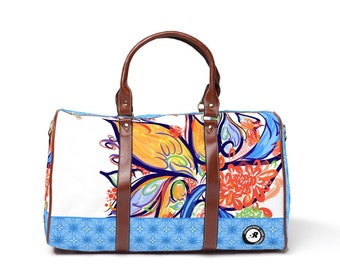 Paradiseflower Design Floral Illustration Travel Bags