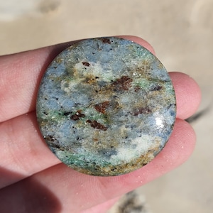 9,5 Mermaid Fuchsite with blue Kyanite cabochon Russian look my IG Freakenfru Dmitrii Danilov crystal Green Forest stone from Russia stone