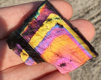 9.79, Purple Spectrolite Finnish REAL Authentic from Finland! Spectrolite cabochon Ylamaa Design by Freakenfru Dmitrii Danilov Labradorite