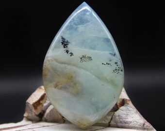19.76 ct Peruvian Blue Opal Peru handmade cabochon High quality Andean blue opal Dendrites opal from Peru my IG Freakenfru Dmitrii Danilov
