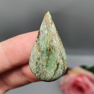 3,11 Mermaid Fuchsite with blue Kyanite cabochon Russian look my IG Freakenfru Dmitrii Danilov crystal Green Forest stone from Russia stone