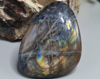 Finnish Spectrolite Cabochon, Natural Ylamaa Labradorite, Finland