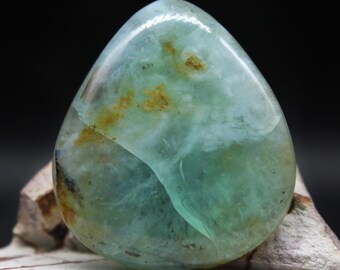 15.9 ct Peruvian Blue Opal Peru handmade cabochon High quality Andean blue opal Dendrites opal from Peru my IG Freakenfru Dmitrii Danilov