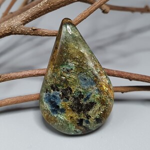 3,9  Mermaid Fuchsite with blue Kyanite cabochon Russian look my IG Freakenfru Dmitrii Danilov crystal Green Forest stone from Russia stone