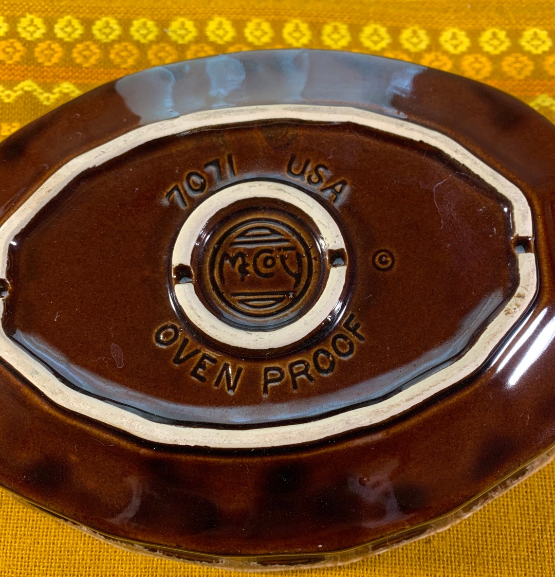 Vintage McCoy Brown Glaze Serving Dish. Oven Proof. Etsy