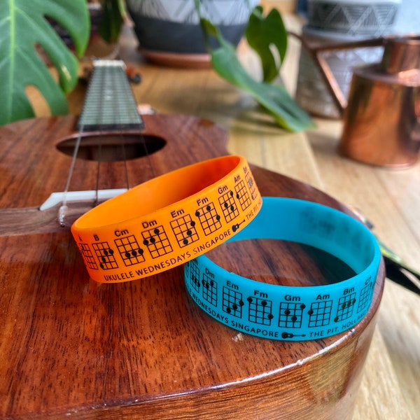 Ukulele chord silicone wristbands! - Ukuele Wednesday Singapore